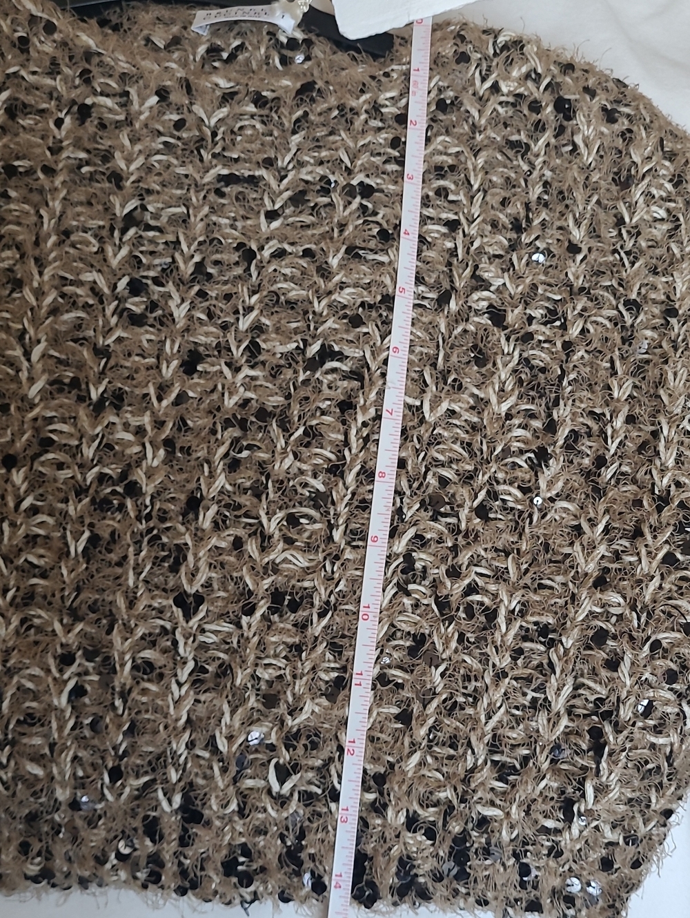 Brunello Cucinelli Tan Brown Sequined Chunky Knit Sweater - Picture 7 of 8